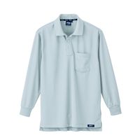 ジーベック ハイブリッド長袖ポロシャツ グレー M 6121ー20ーM 6121 1着（直送品）