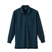 ジーベック ハイブリッド長袖ポロシャツ アラスカグリーン LL 6121ー603ーLL 6121 1着（直送品）