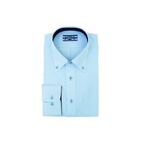 ジーベック ボタンダウン長袖シャツ サックス L 15163ー42ーL 15163 1着（直送品）