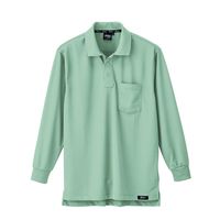 ジーベック ハイブリッド長袖ポロシャツ モスグリーン M 6121ー61ーM 6121 1着（直送品）