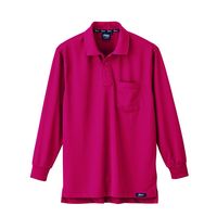 ジーベック ハイブリッド長袖ポロシャツ ワイン 3L 6121ー73ー3L 6121 1着（直送品）