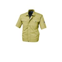 ジーベック T/Cツイル半袖ブルゾン キャメル 4L 1491ー81ー4L 1491 1着（直送品）