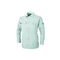 ジーベック T/Cツイル長袖シャツ グレー L 1493ー20ーL 1493 1着（直送品）