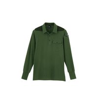 ジーベック 長袖ポロシャツ アーミーグリーン LL 6055ー62ーLL 6055 1着（直送品）