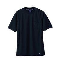 ジーベック ハイブリッド半袖Tシャツ クロ M 6124ー90ーM 6124 1着（直送品）