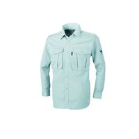 ジーベック プリーツロンミニ長袖シャツ グレー M 1284ー20ーM 1284 1着（直送品）