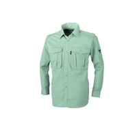 ジーベック プリーツロンミニ長袖シャツ モスグリーン S 1284ー61ーS 1284 1着（直送品）
