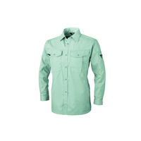 ジーベック T/Cツイル長袖シャツ モスグリーン L 1493ー61ーL 1493 1着（直送品）