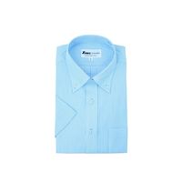 ジーベック ボタンダウン半袖シャツ サックス 3L 15056ー42ー3L 15056 1着（直送品）