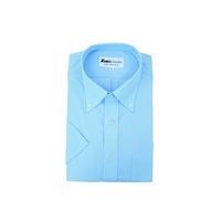 ジーベック ボタンダウン半袖シャツ サックス L 15059ー42ーL 15059 1着（直送品）