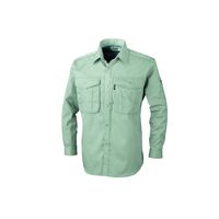 ジーベック プリーツロンミニ長袖シャツ モスグリーン LL 1293ー61ーLL 1293 1着（直送品）