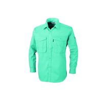 ジーベック プリーツロンミニ長袖シャツ ミントグリーン LL 1293ー67ーLL 1293 1着（直送品）