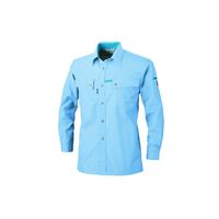 ジーベック クレスタ21長袖シャツ サックス M 1553ー42ーM 1553