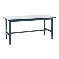 サカエ 軽量高さ調整作業台(TKSタイプ/均等耐荷重200kg/ポリエステル天板/H740~940mm/固定式) TKSー186PD 1台（直送品）