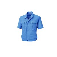 ジーベック ミニドライ半袖ブルゾン ブルー L 1341ー40ーL 1341 1着（直送品）