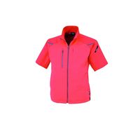 ジーベック カラーストレッチ半袖ブルゾン オレンジ M 1811ー82ーM 1811 1着（直送品）