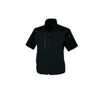 ジーベック カラーストレッチ半袖ブルゾン クロ S 1811ー90ーS 1811 1着（直送品）