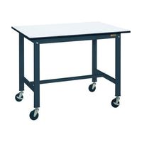 サカエ 軽量作業台(KHタイプ/均等耐荷重200kg/ポリエステル天板/H900mm/移動式) KHー39PBD 1台（直送品）