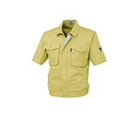 ジーベック プリーツロンミニ半袖ブルゾン マスタード LL 1291ー57ーLL 1291 1着（直送品）