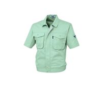 ジーベック プリーツロンミニ半袖ブルゾン モスグリーン S 1291ー61ーS 1291 1着（直送品）