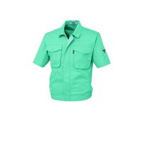 ジーベック プリーツロンミニ半袖ブルゾン ミントグリーン 4L 1291ー67ー4L 1291 1着（直送品）