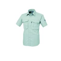 ジーベック プリーツロンミニ半袖シャツ グレー L 1292ー20ーL 1292 1着（直送品）