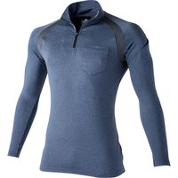 中国産業 1660C's CLUBハーフジップ長袖杢ポロシャツ杢コンM 1660-120-M 1枚（直送品）