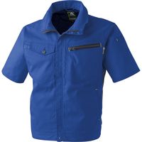 中国産業 2907C's CLUBドビーストレッチT/C メッシュ半袖ブルゾンミッド・ブルー4L 2907-820-4L 1枚（直送品）