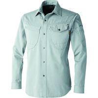 中国産業 770021HOP-SCOT綿100%長袖シャツシルバーLL 770021-26-LL 1枚（直送品）