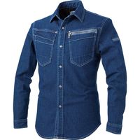 中国産業 9821HOP-SCOT児島デニシャンストレッチ長袖シャツバイオソーピング3L 9821-128-3L 1枚（直送品）