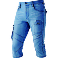 中国産業 9856HOP-SCOTストレッチデニムカーゴハーフパンツライトブルー4L 9856-838-4L 1本（直送品）