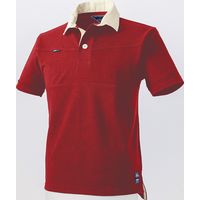 中国産業 1254DOGMAN半袖ラガーシャツ赤S 1254-16-S 1枚（直送品）