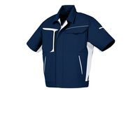 クロダルマ 夏半袖ジャンパー ネイビー×シルバー 4L 265981-11-4L 1枚（直送品）