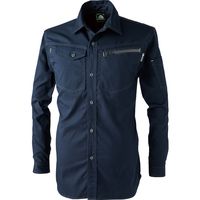 中国産業 2901C's CLUBドビーストレッチT/C 長袖シャツネイビー・ブラック8L 2901-819-8L 1枚（直送品）