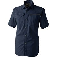 中国産業 2904C's CLUBドビーストレッチT/C 半袖シャツネイビー・ブラック4L 2904-819-4L 1枚（直送品）