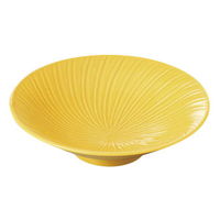 みやび街道 刺身皿 黄釉平鉢 (2個入) mkd-02503933（直送品）