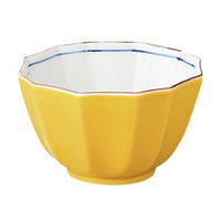 みやび街道 変形小鉢 外黄釉12角小鉢 (3個入) mkd-07902523（直送品）