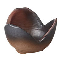 みやび街道 変形小鉢 黒彩三ツ葉小鉢小 (5個入) mkd-07833793（直送品）
