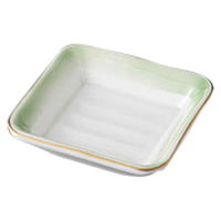 みやび街道 珍味 ヒワ吹渕金正角深皿 (9個入) mkd-11635453（直送品）