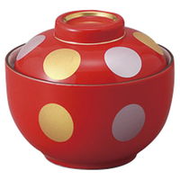 みやび街道 円菓子碗 赤釉金銀彩丸紋小煮物碗 (2個入) mkd-14218413（直送品）