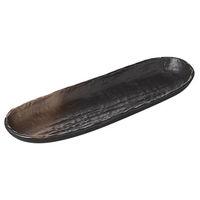 みやび街道 付出皿 黒備前風トレー (5個入) mkd-17718313（直送品）