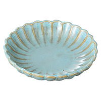 みやび街道 小皿 ミズアサギ菊型3.6丸皿 (6個入) mkd-26824713（直送品）