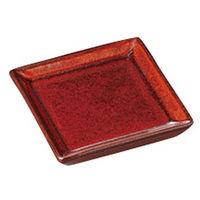 みやび街道 小皿 朱赤角小皿 (8個入) mkd-27109573（直送品）