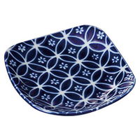 みやび街道 小皿 ルリ七宝四角3.5皿 (13個入) mkd-27126323（直送品）