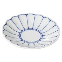 みやび街道 小皿 菊花紋(青)3.0皿 (17個入) mkd-27704343（直送品）