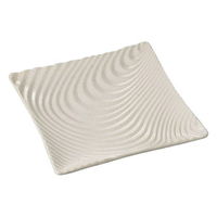 みやび街道 正角盛皿 粉引釉風紋正角皿(大) (3個入) mkd-32819573（直送品）