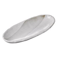 みやび街道 変形盛皿 白釉重ネ舟形尺盛鉢 (2個入) mkd-33705773（直送品）