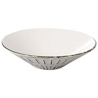 みやび街道 盛鉢 錆粉引シノギ浅鉢 チュウ (3個入) mkd-36413203（直送品）