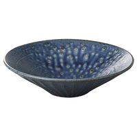 みやび街道 盛鉢 ワビ 紺ネズシノギ浅鉢 中 (3個入) mkd-36415203（直送品）