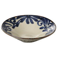 みやび街道 盛鉢 琉球ルリ唐草シノギ浅鉢大 (2個入) mkd-36711343（直送品）